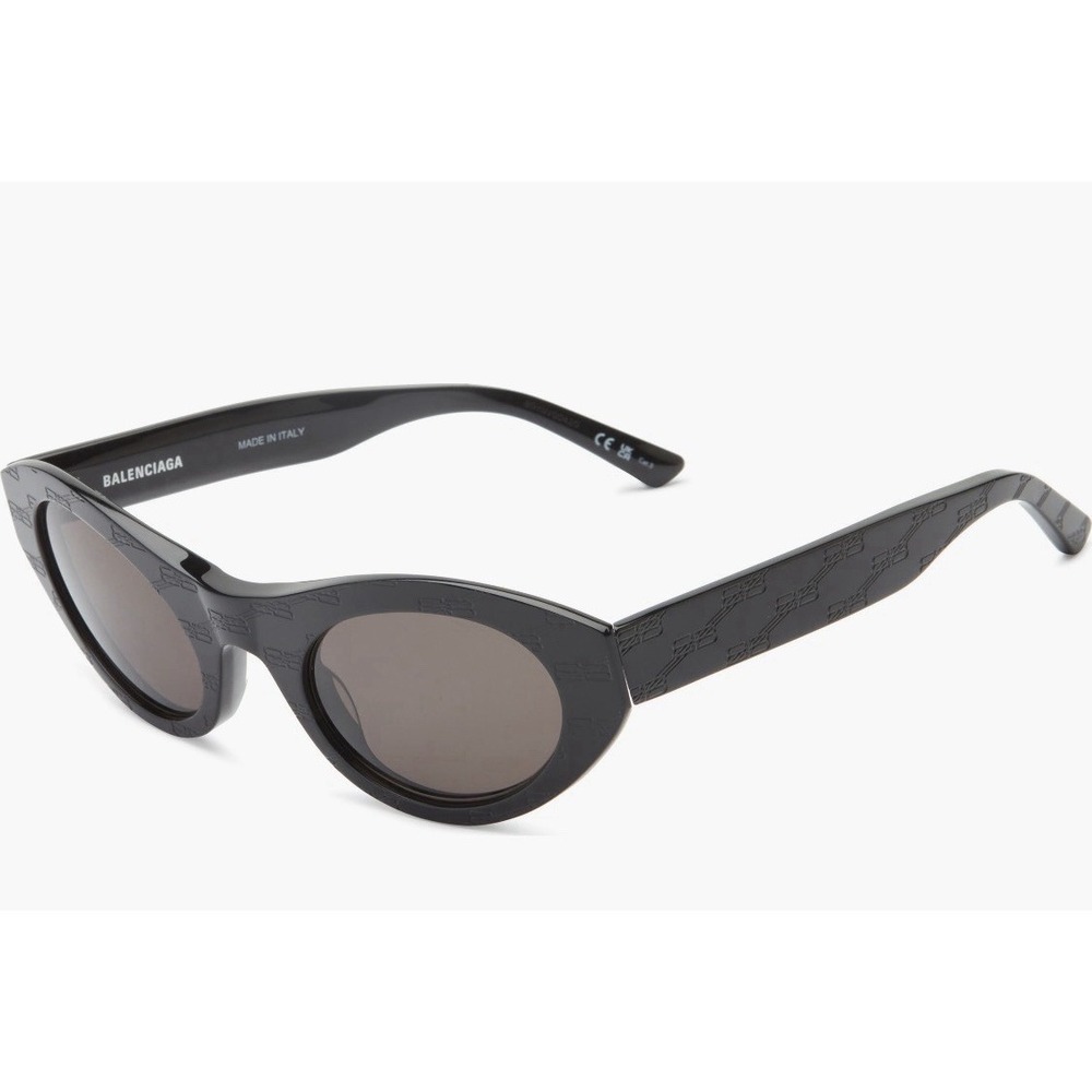BALENCIAGA BB250S 001‎ BLACK GREY CAT EYE SUNGLASSES. 52 mm - Picture 12 of 13